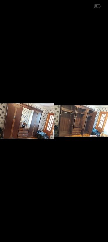 Dolablar: İşlənmiş, 6 qapı Düz dolab, Qarderob, paltar dolabı