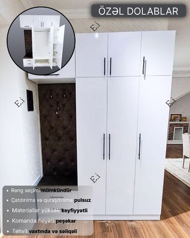 Divanlar: Açılan, 6 qapı Düz dolab, Dəhliz dolabı