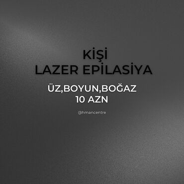 Digər gözəllik və sağlamlıq xidmətləri: Kişilər üçün Lazer Epilasiya✅ Üz,Boyun,Boğaz,Qulaq,Burun = 10 AZN — 11