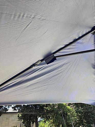 3 d qelem: Mavi rəngli, böyük ölçülü açıq hava çətiri/sayaq tent. ölçü 2.5×2.5 — 3