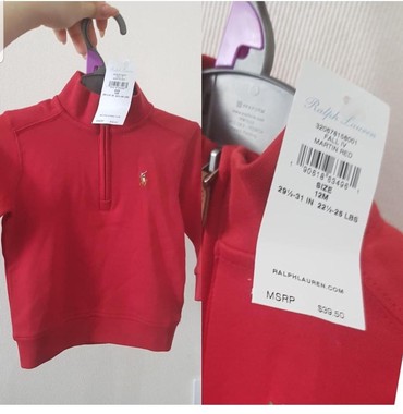 Original Ralphlauren, размер-12 мес. Свитер 50 манат, брюки 40 манат