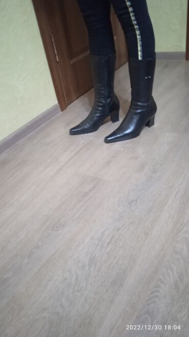 обувь 34 размер: Сапоги, 39, цвет - Черный