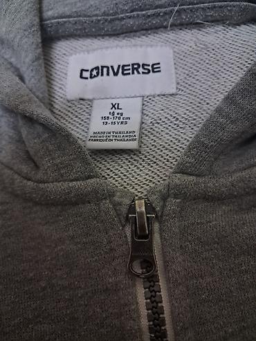 зара одежда: Мужская толстовка, XL, Converse, Б/у, цвет - Серый, Бесплатная доставка — 3
