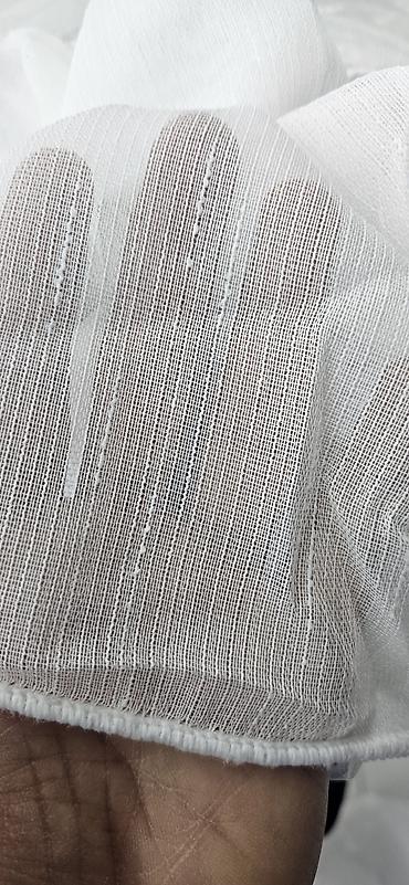 Parçalar: Təsvir: - Açıq krem/ağ tonlarda şəffaf tül parça - Nazik şəbəkə — 10