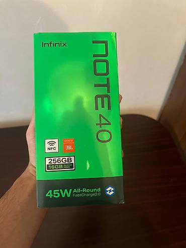 infinix note 30 pro ekran: Infinix Note 40, 256 GB, rəng - Qara, Face ID — 4