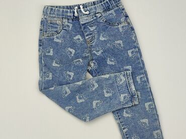 spódniczka jeansowa z przetarciami: Spodnie jeansowe, So cute, 2-3 lat, 98, stan - Dobry