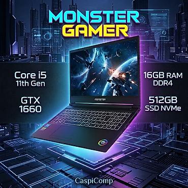 1050: Monster oyun noutbuku - Ekran: 15.6" mat panel, nazik çərçivəli — 1