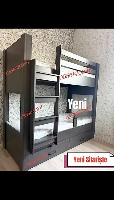 set mebel: Oğlan və qız üçün, Yeni, Çarpayı, Matras ilə, Siyirməli, Laminat — 9
