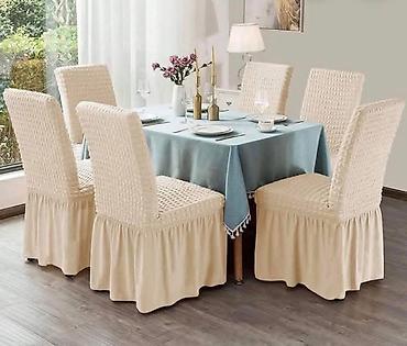 Prekrivači za nameštaj: Navlake za stolice sa karnerom 👌
-2800 dinara 6 komada — 6