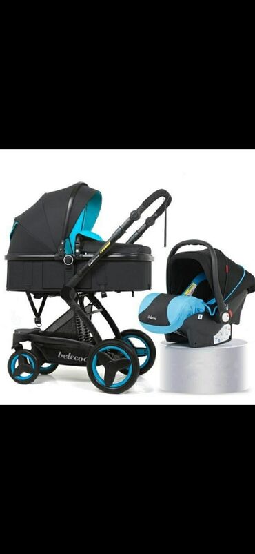 baby stroller коляска: Коляска, цвет - Голубой, Новый