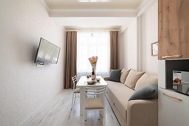 Посуточная аренда квартир: 1 комната, Душевая кабина, Постельное белье, Кондиционер — 6