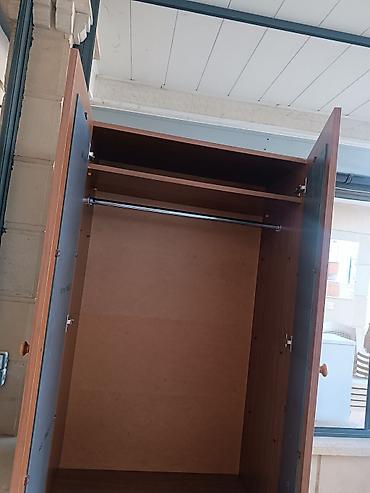 Mebel: İşlənmiş, 2 qapılı, Güzgülü, Qəhvəyi, Taxta, Açılan, Düz dolab — 3