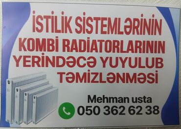 Клининговые услуги: Kombi radiatorların təmizlənməsi