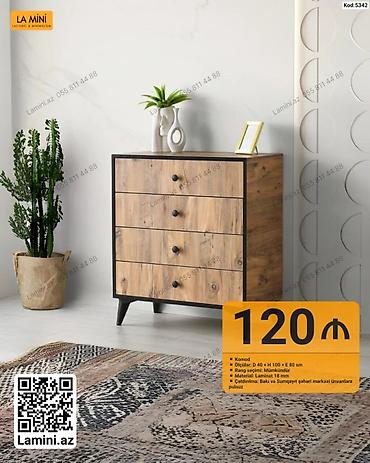 Komodlar: LA MINI – Komod (Kod: 5342) - Ölçülər: Dərinlik 40 sm × Hündürlük 100 — 1