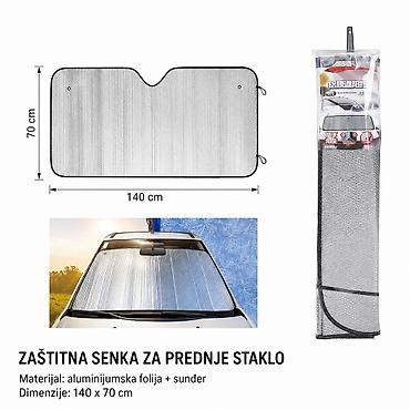 KMT srebrni auto štit od sunca 2002817 Srebrni štitnik za vetrobran