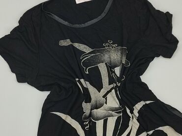 czarne bluzki łódka: T-shirt, XL (EU 42), condition - Good