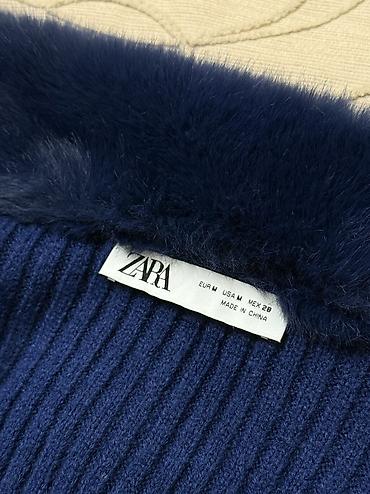 брюки zara: Кофта, На запах, Укороченная модель, V-образный вырез, Зима, Китай, M — 2