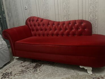диван одна спалка: Гарнитур для зала, Диван, цвет - Красный, Б/у