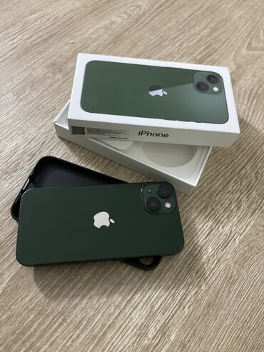 китайский айфон 13: IPhone 13, Колдонулган, 128 ГБ, Alpine Green, Куту, 85 %