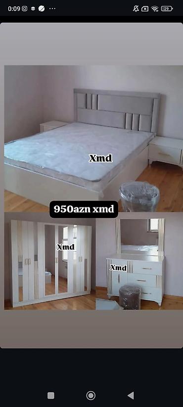 Masa və oturacaq dəstləri: Masa və 6 stul dəsti – Xmd • Komplekt: 1 yemək masası + 6 ədəd stul — 119