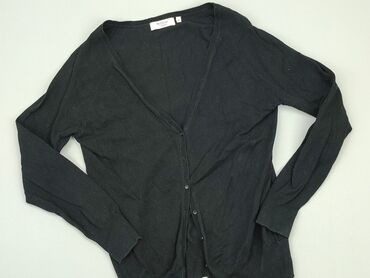 czarne t shirty w serek damskie: Kardigan, C&A, M, stan - Dobry