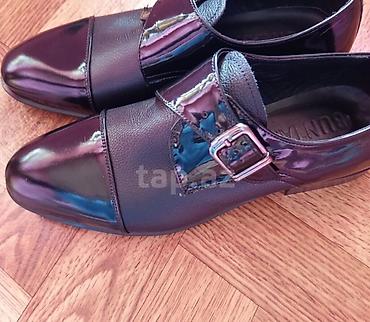 qara ayaqqabılar: Kişi ayaqqabısı – BUNTAR brendi - Model: monk strap (tək qayışlı və — 4