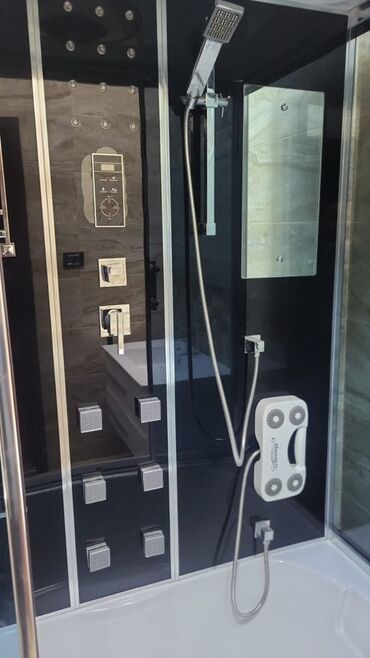 şarj cihazı: Hidromassajlı duş kabinəsi – çoxfunksiyalı SPA sistem - Ölçü: geniş
