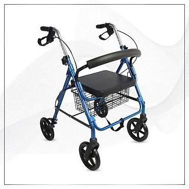 Yerimək üçün arabalar, çəliklər, əsalar, rollatorlar: Alüminium rollator "AL08" Bütün kateqoriyalar • Şəxsi əşyalar • — 1