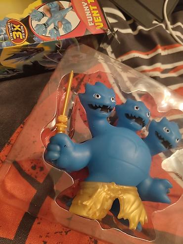 nerf oyuncaq silahlar: Heroes of Goo Jit Zu – Deep Goo Sea fiquru - Model: üç başlı mavi — 2
