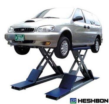 пневматический домкрат: Низкопрофильный ножничный автоподъемник Heshbon - Конструкция