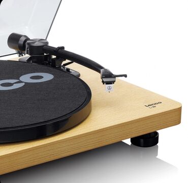 Minidisk və disk pleyerlər: Gramafon - Виниловый проигрыватель Lenco Vinyl Record Player, Wood