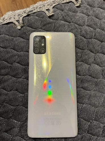 samsung telefon islenmis: Samsung Galaxy A51, 128 ГБ, цвет - Белый, Сенсорный, Отпечаток пальца, Две SIM карты
