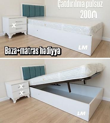 tek matraslar: Yeni, Təknəfərlik çarpayı, Bazalı, Matras ilə — 1