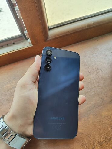 üzlüklər: Samsung Galaxy A15, 128 GB, rəng - Göy, Zəmanət, Sensor, Barmaq izi