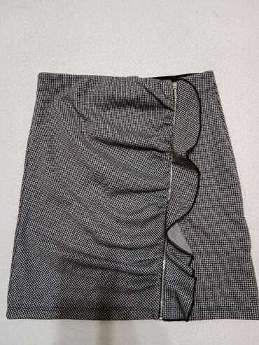 Skirts: M (EU 38), Mini, color - Grey