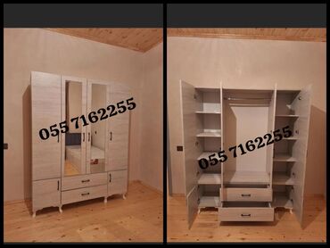 Dolablar: Açılan, 4 qapılı Düz dolab, Qarderob, paltar dolabı, Türkiyə — 3