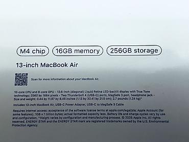 macbook 2015: Apple MacBook Air 13m4 16/256 gb sky blue rəng pil 100% devir sayl 56 — 9