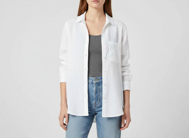 biala koszula: H&M, Women's blouse, size M