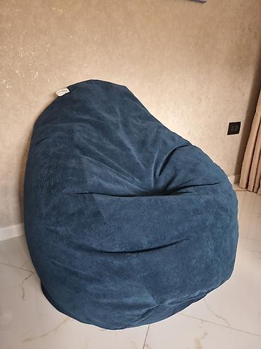 Pufiklər: Məhsul: Yumşaq puf/bean bag kreslo - Rəng: tünd mavi - Material — 1