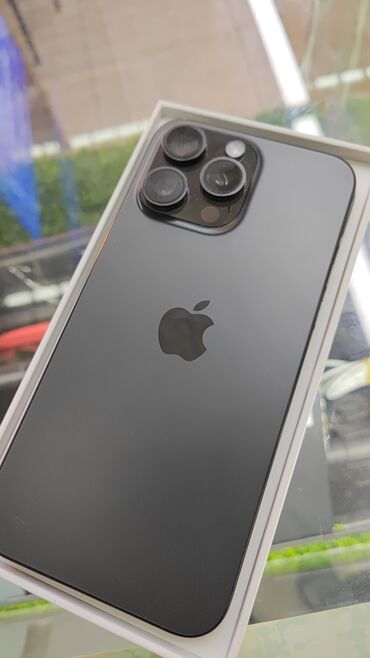 Apple iPhone: IPhone 15 Pro Max, Б/у, 256 ГБ, Черный, Чехол, Кабель, Коробка, 99 %