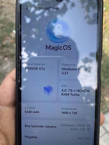 honor magic 3 pro plus: Honor X7a, 128 GB, rəng - Qara, İki sim kartlı — 2