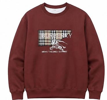 tech fleece красный: Свитшот с принтом Burberry - Модель: мужской свитшот с круглым — 3