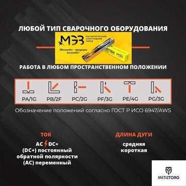 Электроды: Электроды МР-3 Люкс: •2,5мм •3,0мм •4,0мм •5,0мм Производитель: МЭЗ — 10