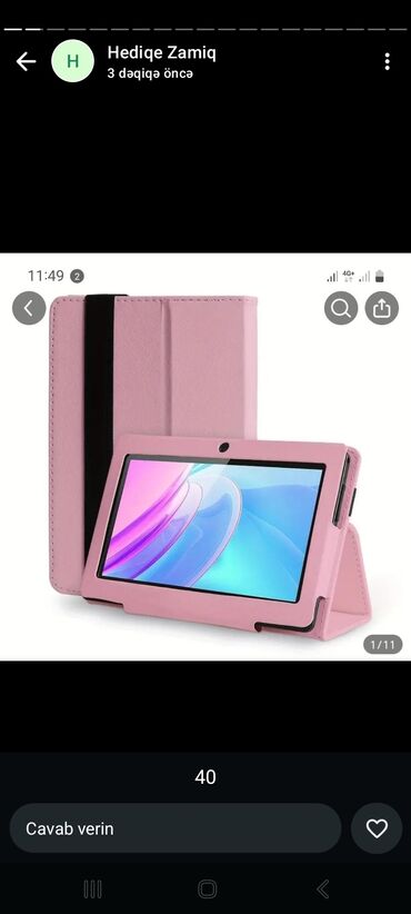 qap yuyan: Planşet üçün qoruyucu üzlük - Material: süni dəri tipli örtük, yumşaq