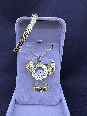 Наборы украшений: 🔥🔥🔥Бижутерия🔥🔥🔥 Элегантный ювелирный набор Pandora с розовыми камнями — 3