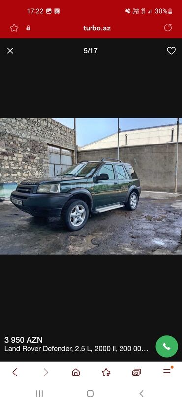 06 satışı: Land Rover Freelander: 2.4 l | 2000 il 20000 km Ofrouder/SUV