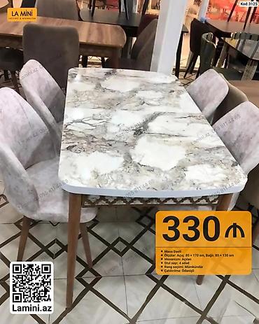 Ev və bağ: Masa dəsti - Model: Kod 3125 (LA MINI) - Masa üstü: mərmər fakturalı — 1
