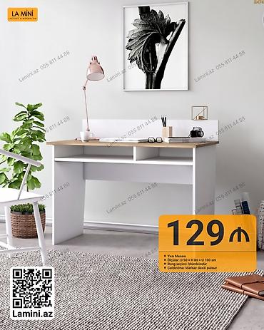 lovhe satilir: Düz masa, Stulsuz, Polkalı, Siyirməsiz, Sadə laminat — 1