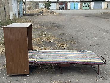 Бүктөлүүчү жеңил керебеттер: Складная раскладушка в шкафу (шкаф-кровать) Состояние идеальное — 4