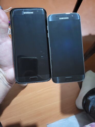 samsung 10a: Samsung Galaxy S7 Edge, 32 GB, rəng - Qara, Qırıq, Barmaq izi, Simsiz şarj